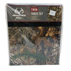New Realtree Xtra Twin Sheet Set Camo Camouflage Bedding 3 Pc  NIP